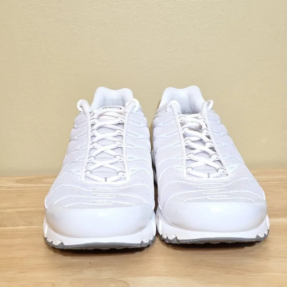 Nike Air Max Plus Triple White Running Shoes 604133-139 Men's Size 12